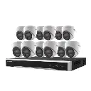 Ensemble Hikvision NVR 8MP/4K avec 12 caméras à vision nocturne ColorVu 4MP