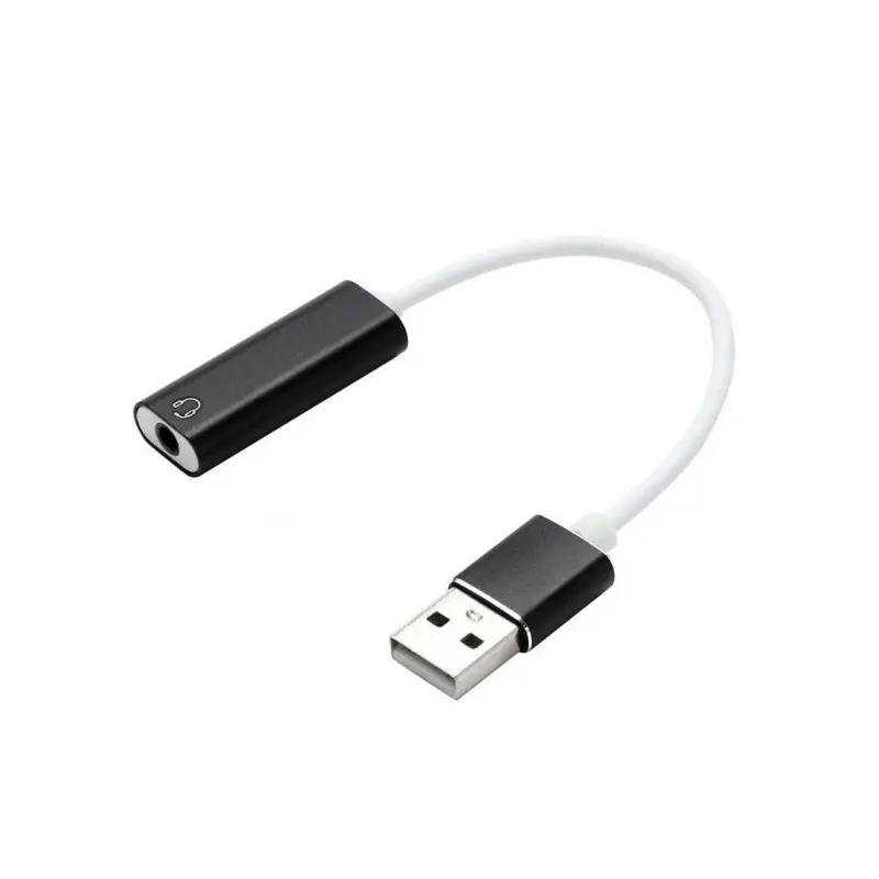 Adaptateur de carte son audio externe USB 2.0 vers prise audio 3,5 mm