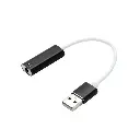 Adaptateur de carte son audio externe USB 2.0 vers prise audio 3,5 mm