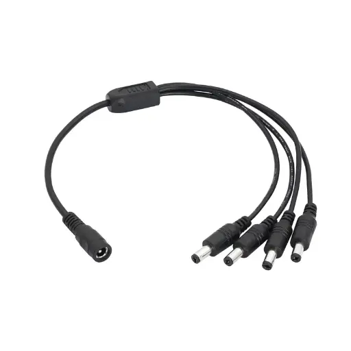 Câble répartiteur d'alimentation  pour caméra 1 femelle à 4 mâles
